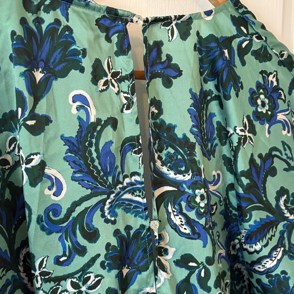 Zara Green and Blue Floral Jumpsuit - Picture 7 of 8